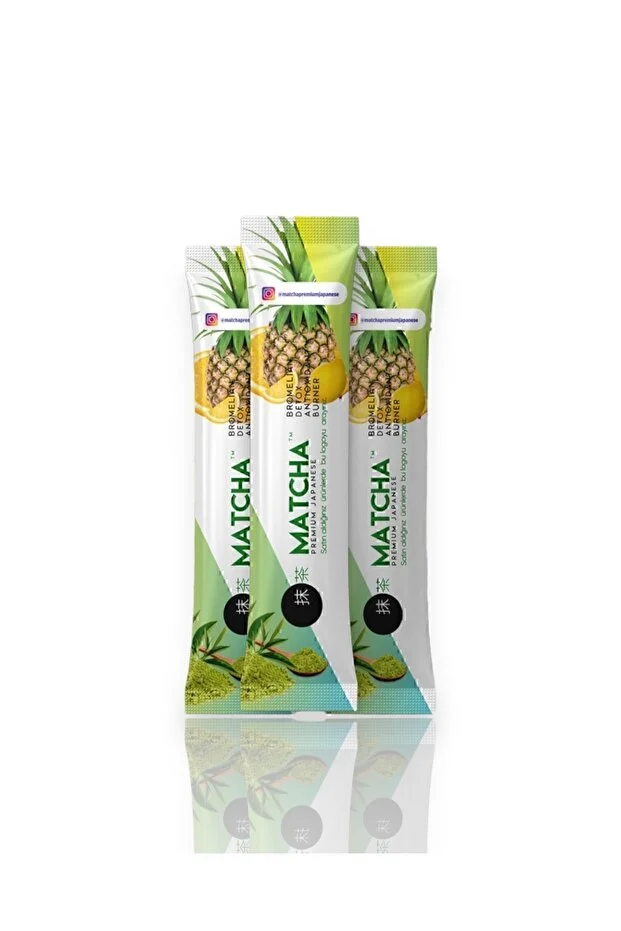 Premium Japanese MATCHA & BROMELAİN Limon Aromalı Detox Burner Form Çayı Premium Japanese MATCHA & BROMELAİN Limon Aromalı Detox Burner Form Çayı